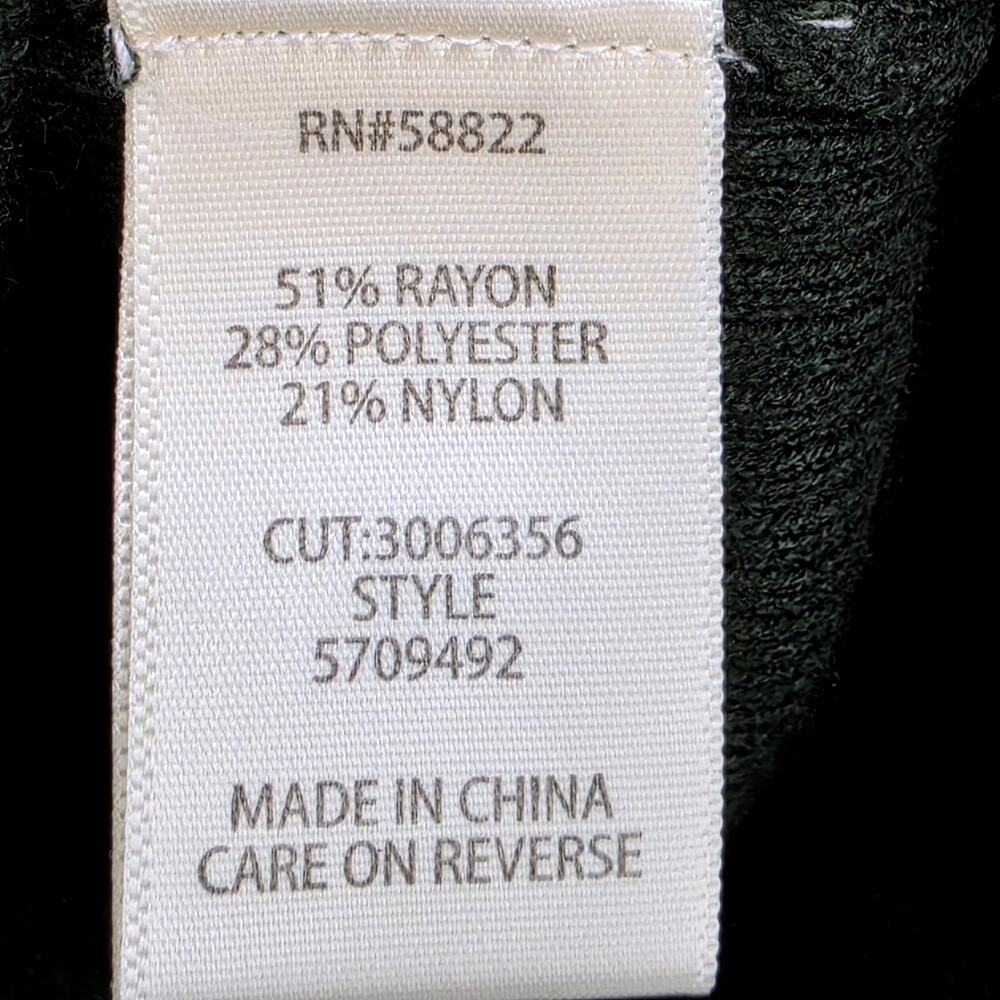 NWT Max Studio Dark Green Fine Rib Knit Lightweight V-Neck Cardigan Size Large - Picture 4 of 6